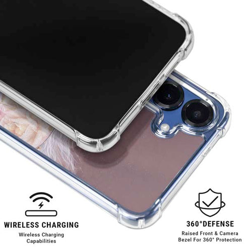 Licorne Florale Rose Unicorn by Laurie Prindle Galaxy S25 Clear Case
